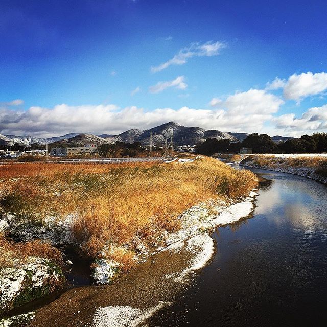 超レア^o^ 豊橋梅田川、船形山、岩屋山の雪化粧️