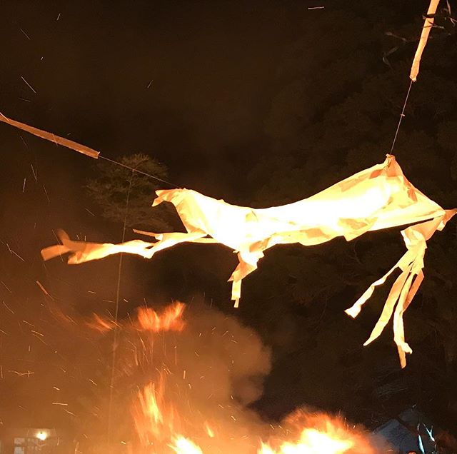 雪舞う、秋葉山火祭り️^o^